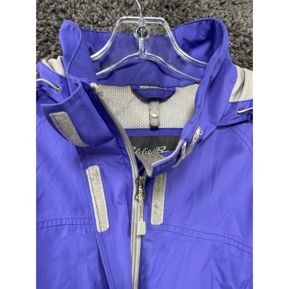 Eddie Bauer Windbreaker Jacket Womens Medium Purple Thermal Lined Weatheredge - Picture 8 of 16